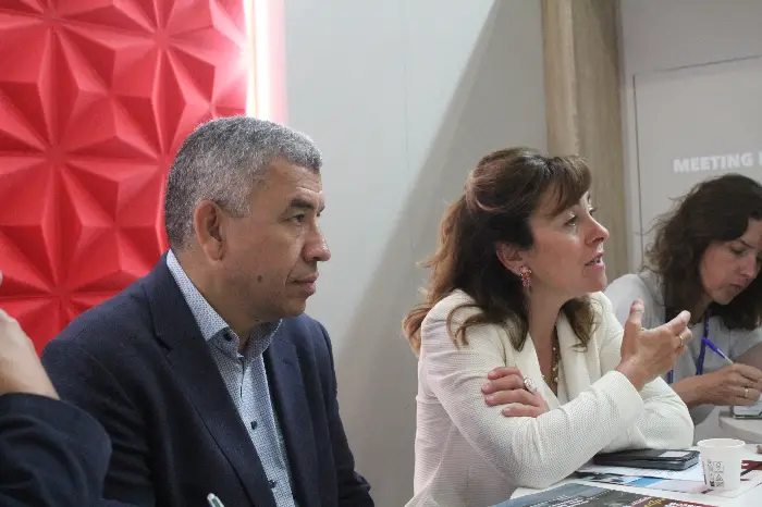 La Région Occitanie investit 200 M€ dans un plan Industrie de la Défense 1 - Les indiscretions Jalil Benabdillah et Carole Delga, lors de la présentation du plan défense à 200 M€. ©Jules Mestre