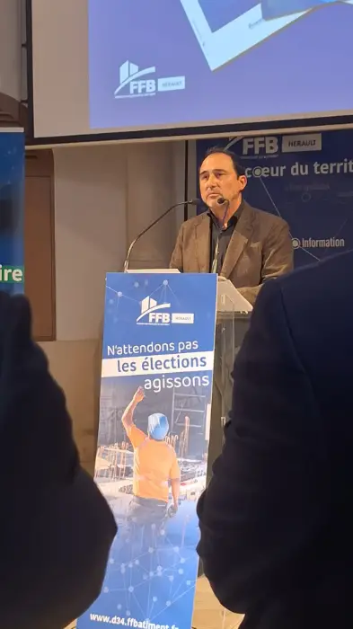 Gilbert Comos (FFB 34) veut remettre l’acte de bâtir dans le débat public 1 - Les indiscretions Gilbert Comos FFB Hérault